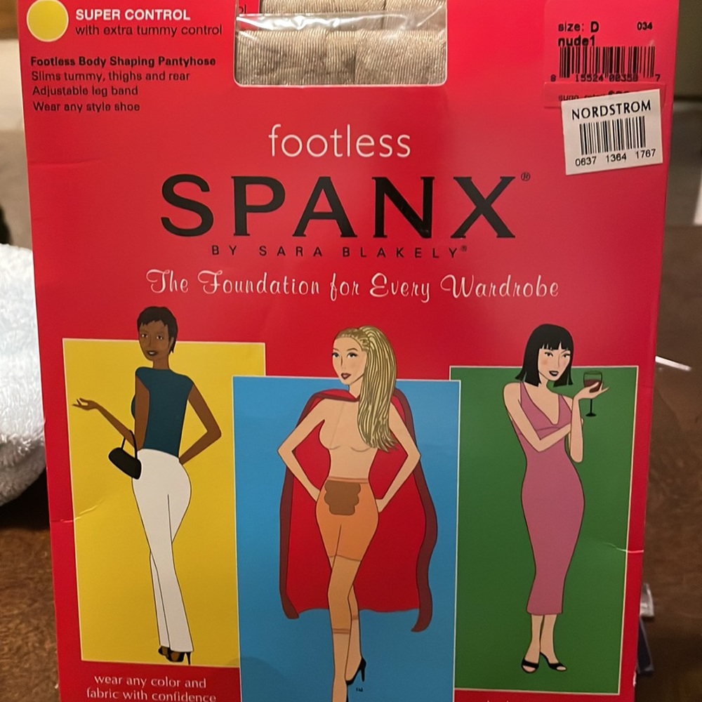 Spanx footless pantyhose, sz D (nude1 color) Super Control - Picture 9 of 9